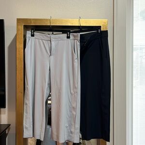 Athleta Cropped wide leg pants in gray and black